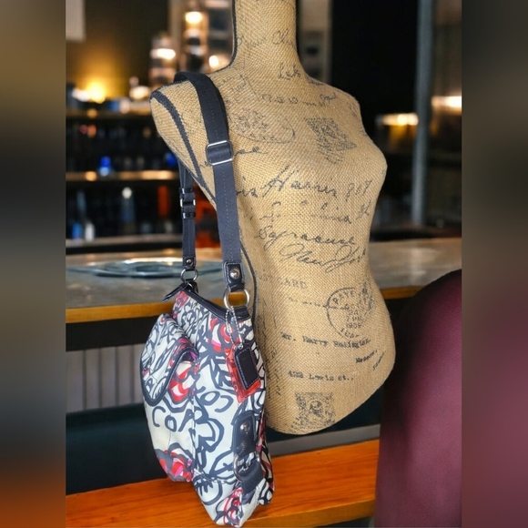 Vintage Coach Poppy Daisy Kyra Floral Graffiti Crossbody Messenger Bag - Picture 7 of 16